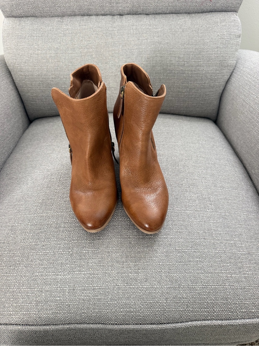Michael Kors Brown Leather Ankle Booties